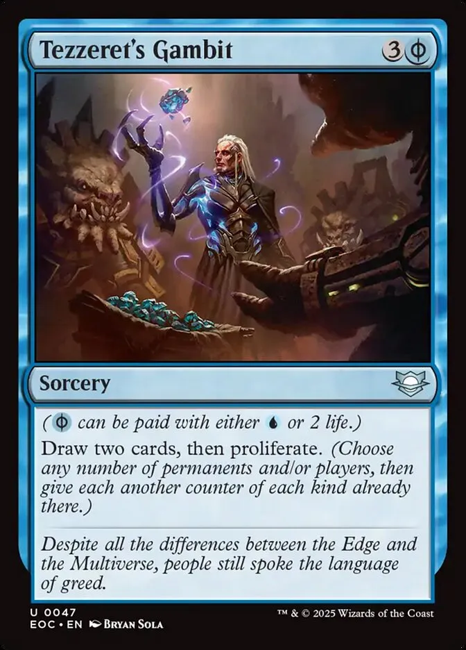 2025 Edge of Eternities Commander Tezzeret's Gambit uncommon #47 uncommon card image