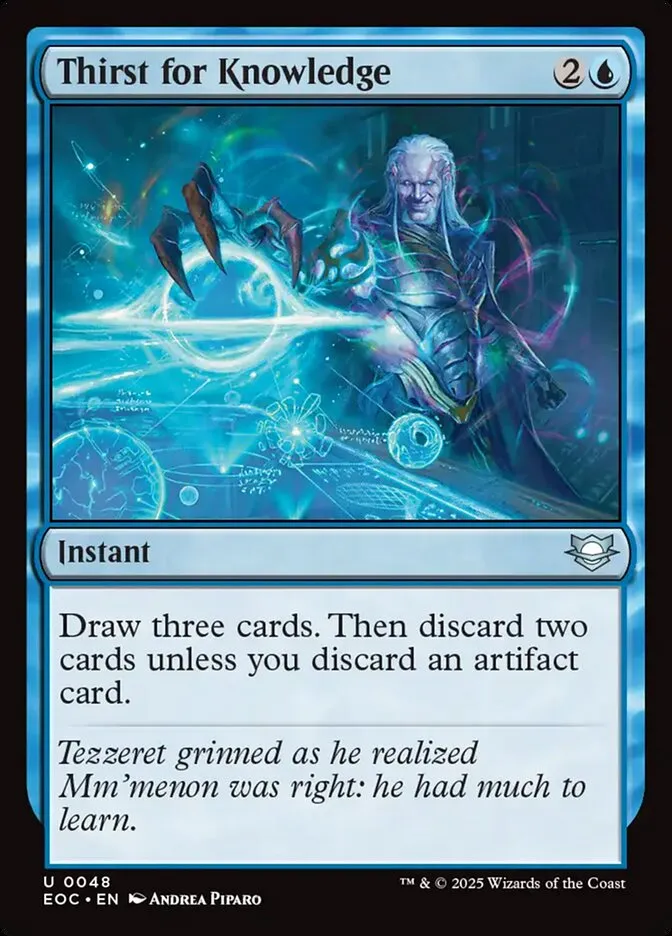 2025 Edge of Eternities Commander Thirst for Knowledge uncommon #48 uncommon card image