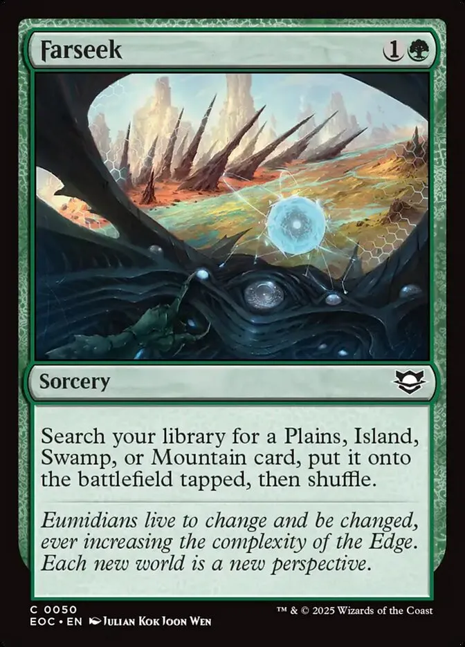 2025 Edge of Eternities Commander Farseek common #50 common card image
