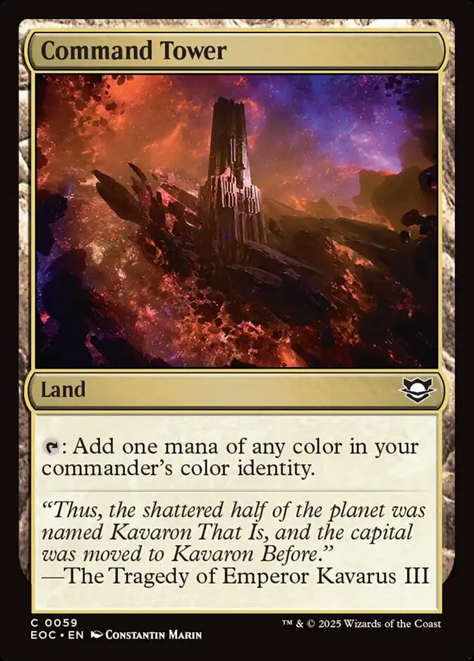 2025 Edge of Eternities Commander Command Tower common #59 common card image