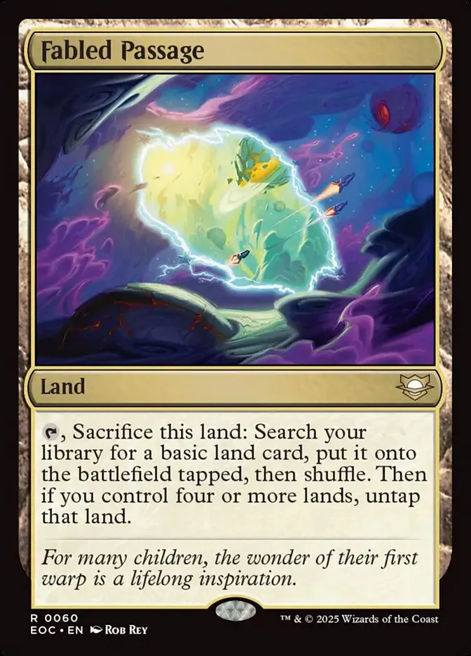 2025 Edge of Eternities Commander Fabled Passage rare #60 rare card image