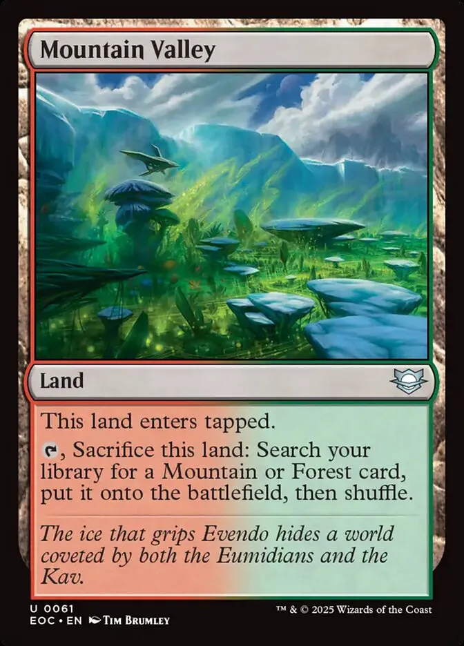 2025 Edge of Eternities Commander Mountain Valley uncommon #61 uncommon card image