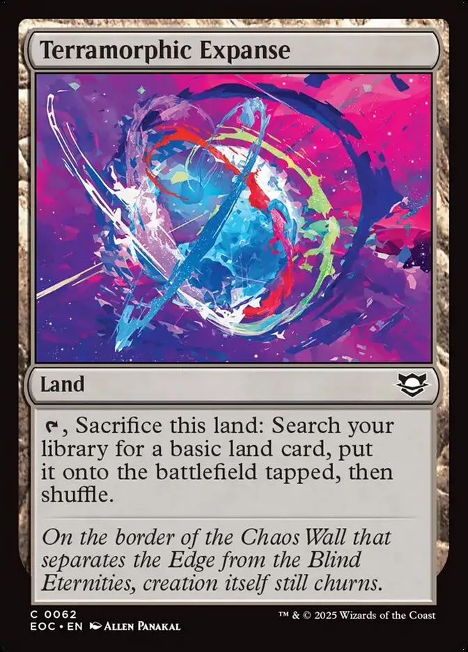 2025 Edge of Eternities Commander Terramorphic Expanse common #62 common card image