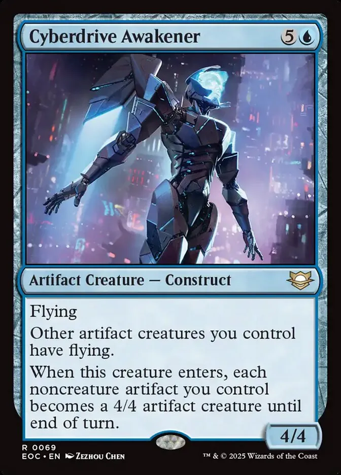 2025 Edge of Eternities Commander Cyberdrive Awakener rare #69 rare card image