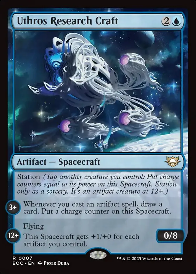 2025 Edge of Eternities Commander Uthros Research Craft rare #7 rare card image
