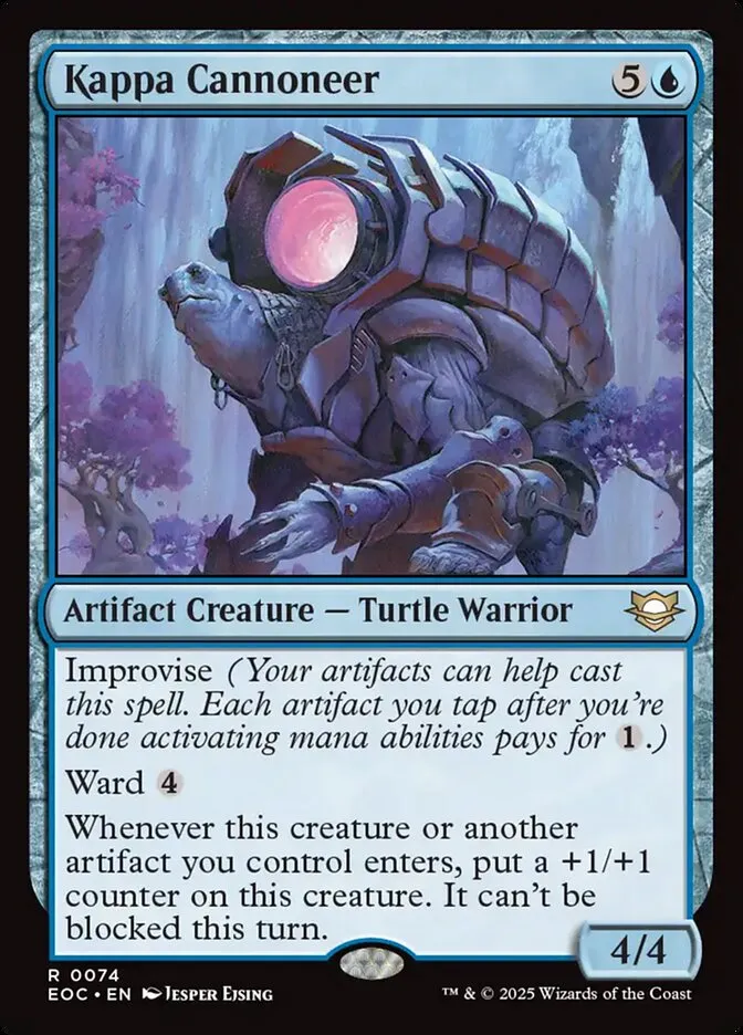 2025 Edge of Eternities Commander Kappa Cannoneer rare #74 rare card image