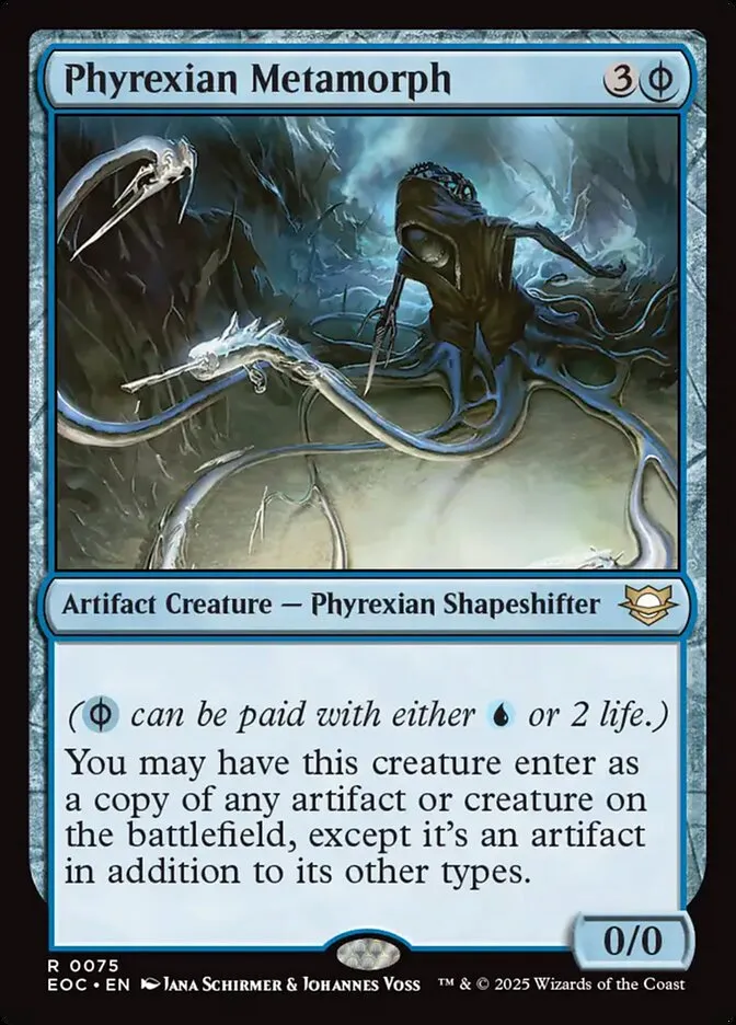 2025 Edge of Eternities Commander Phyrexian Metamorph rare #75 rare card image