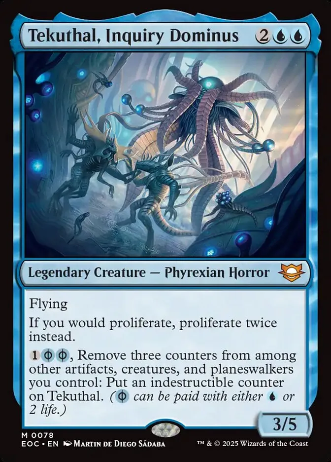 2025 Edge of Eternities Commander Tekuthal, Inquiry Dominus mythic #78 mythic card image