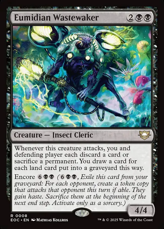 2025 Edge of Eternities Commander Eumidian Wastewaker rare #8 rare card image
