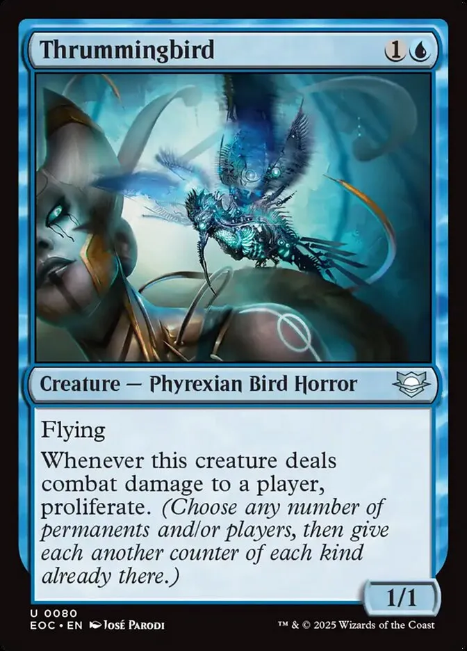 2025 Edge of Eternities Commander Thrummingbird uncommon #80 uncommon card image