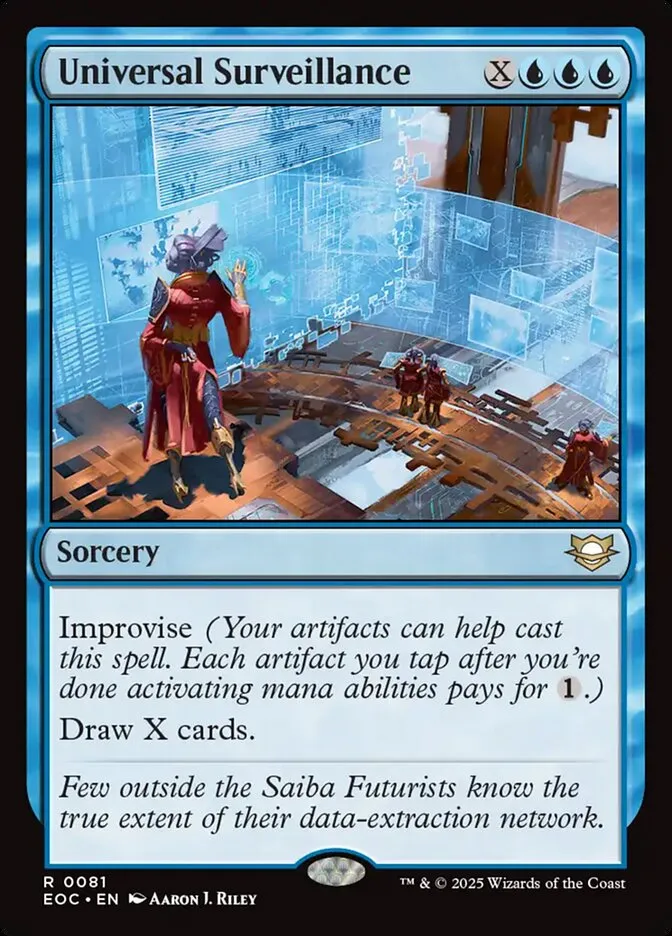 2025 Edge of Eternities Commander Universal Surveillance #81 rare card image