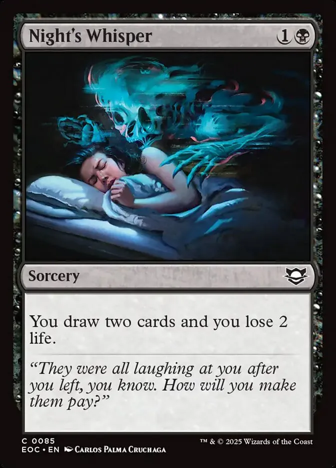 2025 Edge of Eternities Commander Night's Whisper #85 common card image
