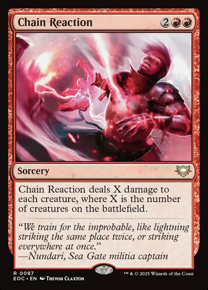 2025 Edge of Eternities Commander Chain Reaction #87 rare card image