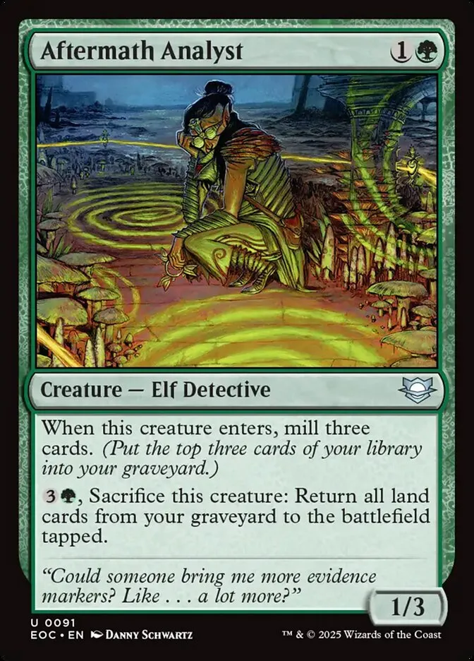 2025 Edge of Eternities Commander Aftermath Analyst uncommon #91 uncommon card image