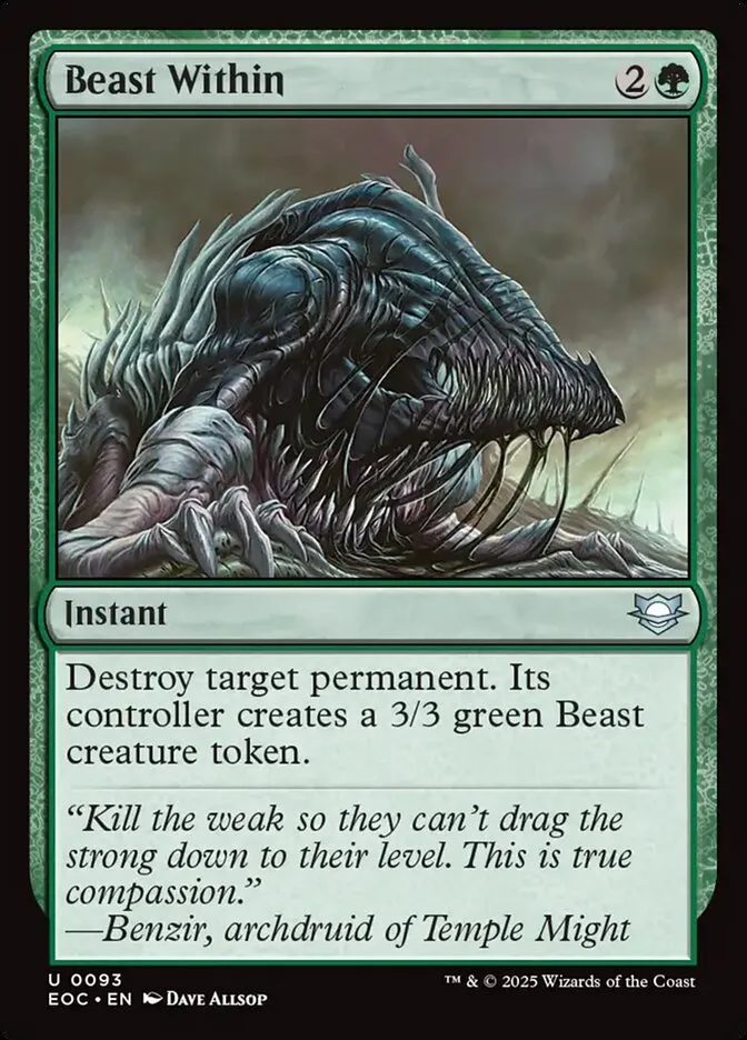 2025 Edge of Eternities Commander Beast Within uncommon #93 uncommon card image