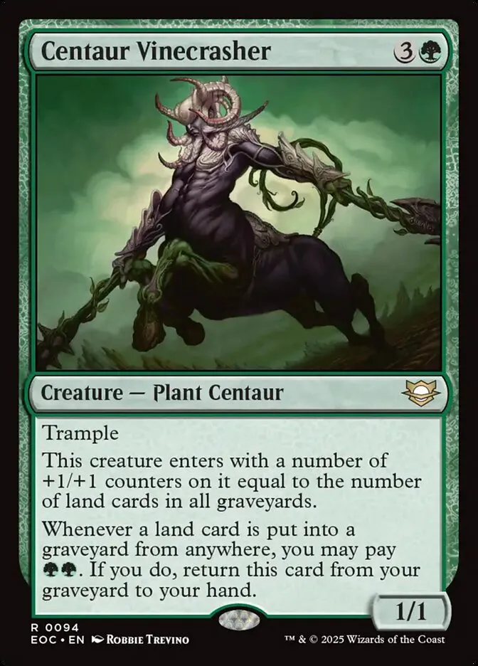 2025 Edge of Eternities Commander Centaur Vinecrasher #94 rare card image