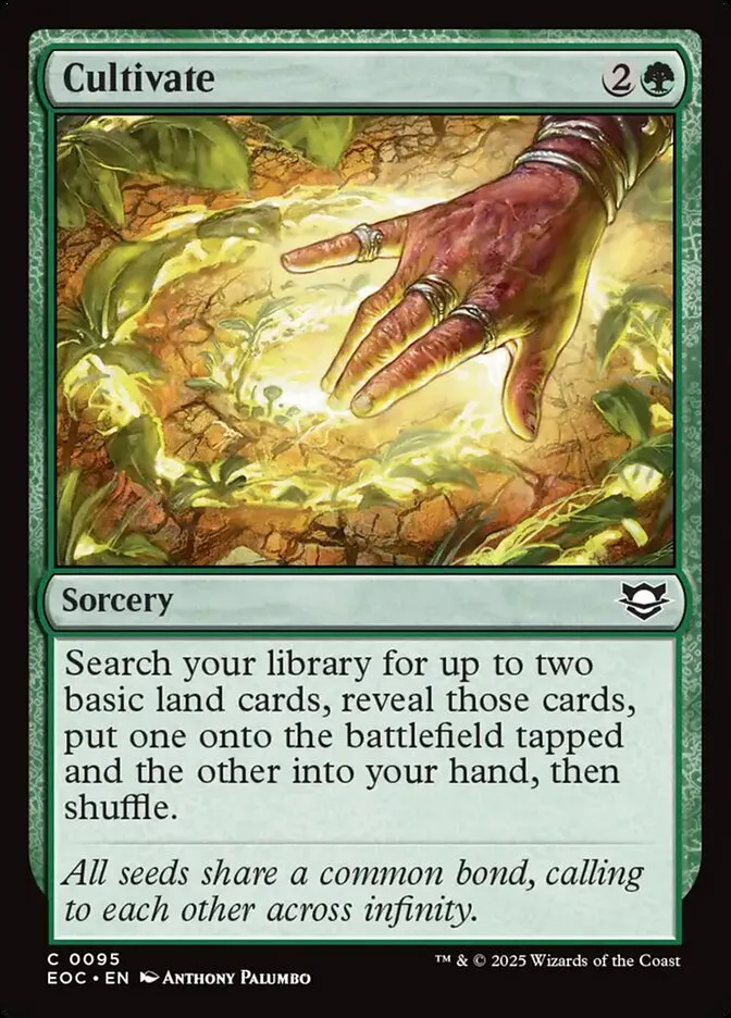 2025 Edge of Eternities Commander Cultivate #95 common card image