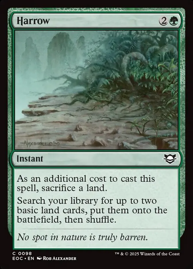 2025 Edge of Eternities Commander Harrow #98 common card image