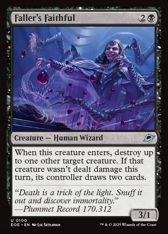 2025 Edge of Eternities Faller's Faithful uncommon #100 uncommon card image