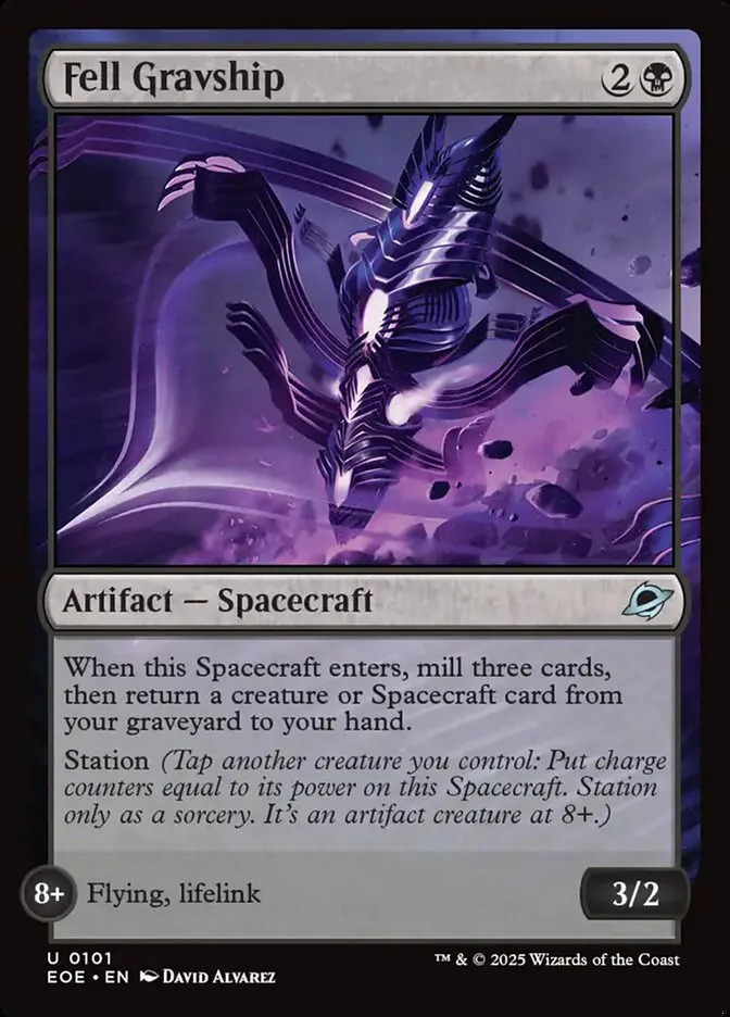 2025 Edge of Eternities Fell Gravship uncommon #101 uncommon card image