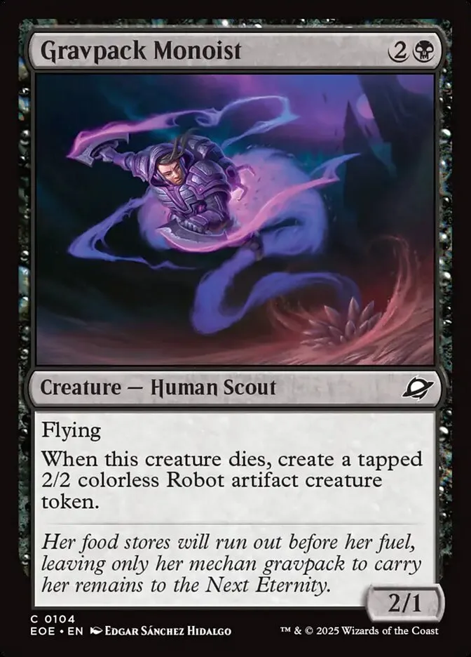 2025 Edge of Eternities Gravpack Monoist #104 common card image