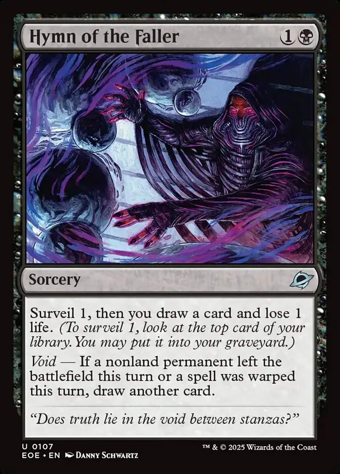 2025 Edge of Eternities Hymn of the Faller #107 uncommon card image