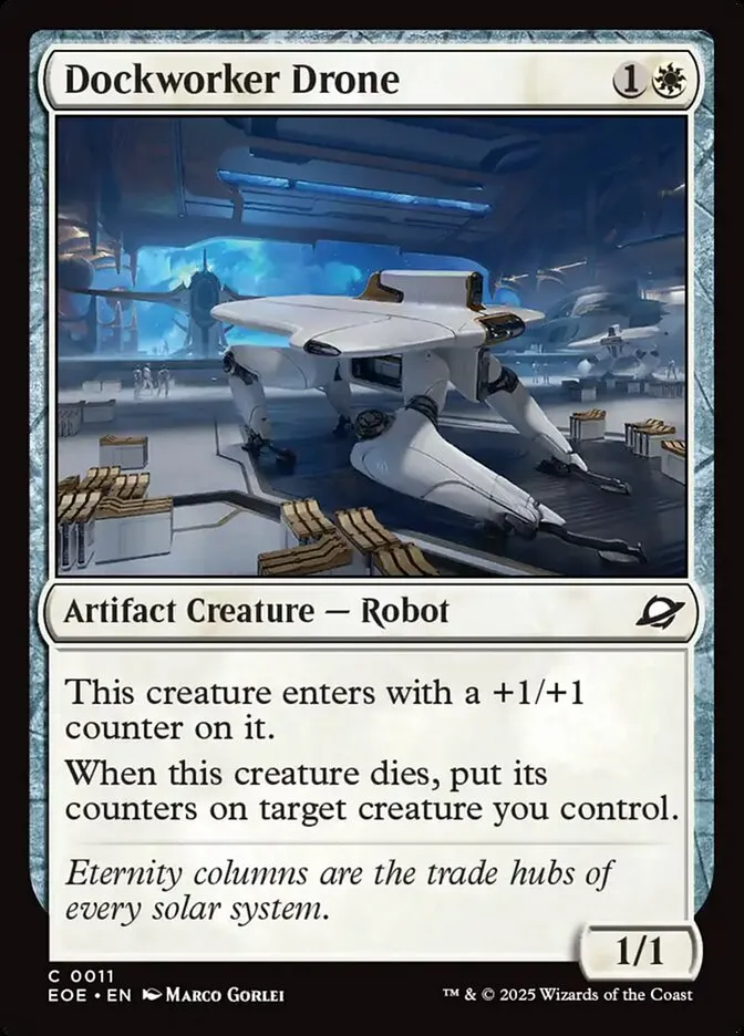 2025 Edge of Eternities Dockworker Drone common #11 common card image
