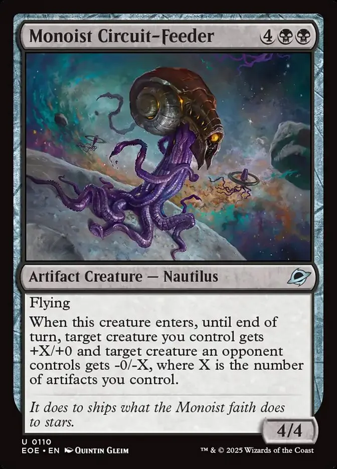2025 Edge of Eternities Monoist Circuit-Feeder #110 uncommon card image