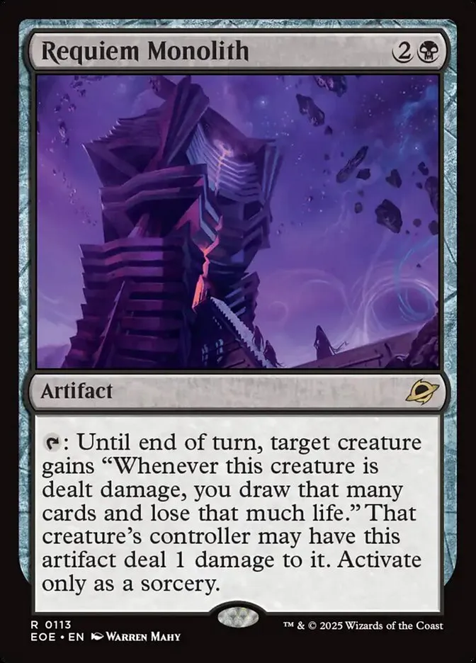 2025 Edge of Eternities Requiem Monolith #113 rare card image
