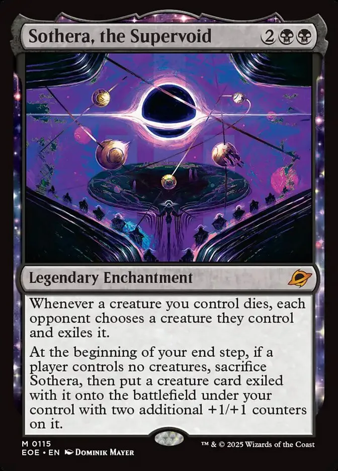 2025 Edge of Eternities Sothera, the Supervoid #115 mythic card image