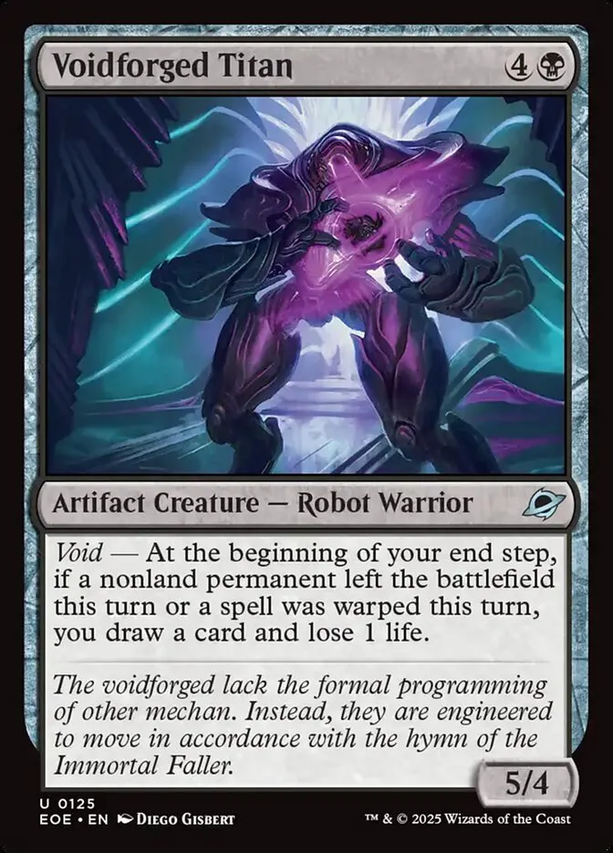 2025 Edge of Eternities Voidforged Titan #125 uncommon card image