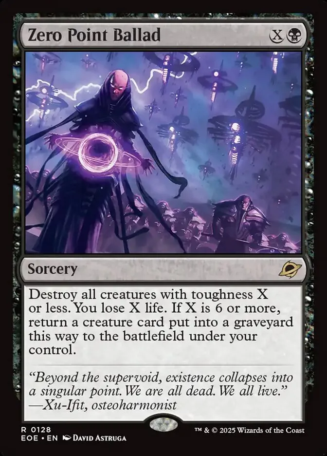 2025 Edge of Eternities Zero Point Ballad #128 rare card image