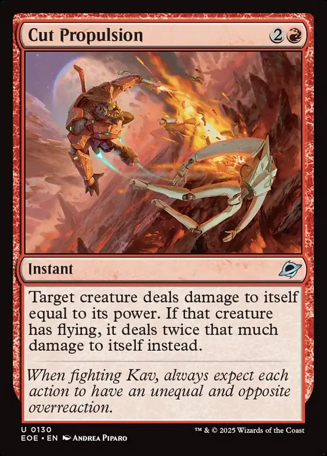 2025 Edge of Eternities Cut Propulsion #130 uncommon card image