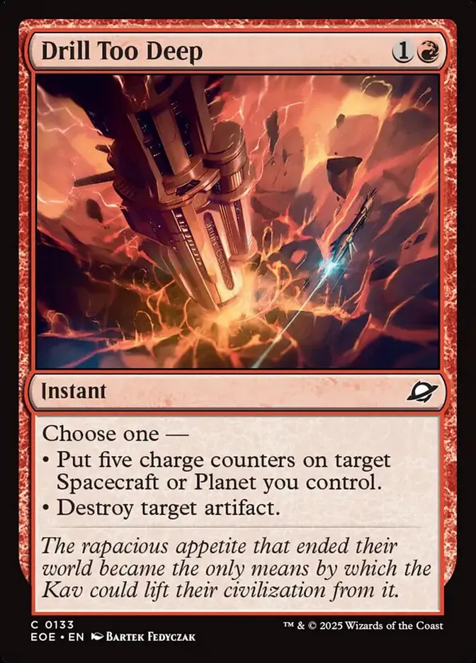 2025 Edge of Eternities Drill Too Deep #133 common card image