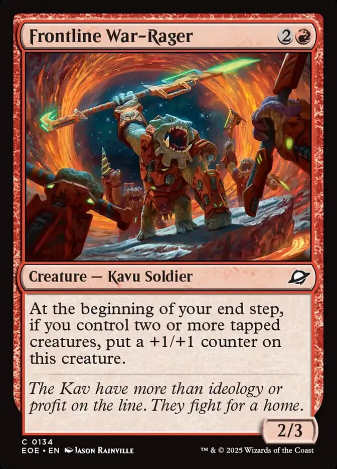 2025 Edge of Eternities Frontline War-Rager #134 common card image