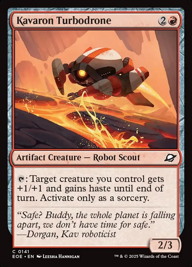 2025 Edge of Eternities Kavaron Turbodrone #141 common card image