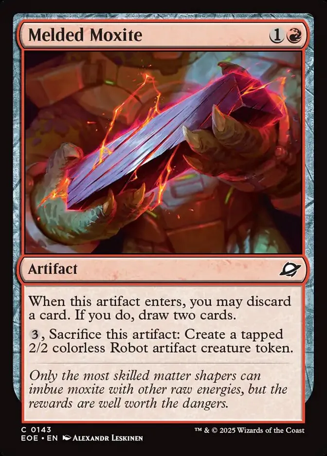 2025 Edge of Eternities Melded Moxite #143 common card image