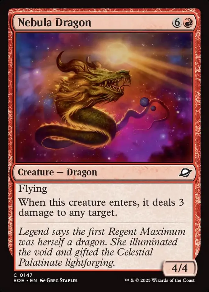 2025 Edge of Eternities Nebula Dragon #147 common card image