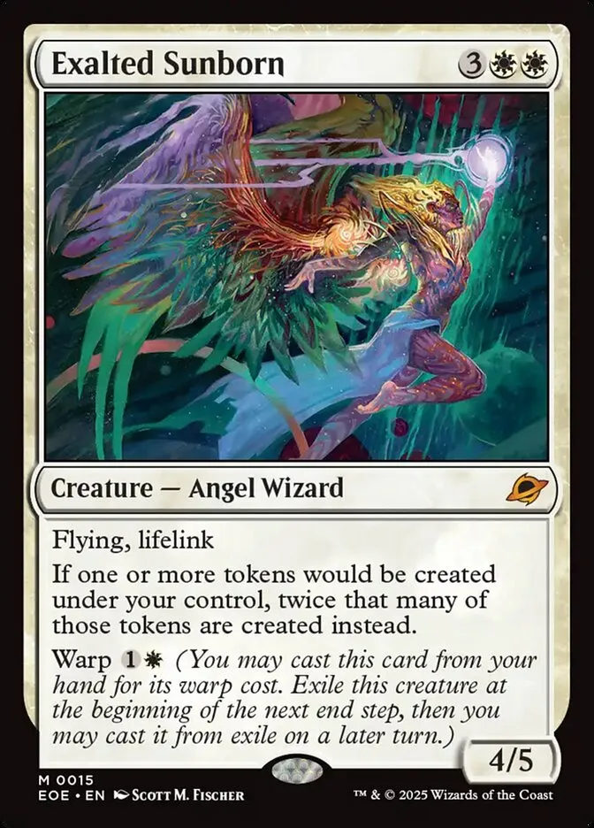 2025 Edge of Eternities Exalted Sunborn mythic #15 mythic card image