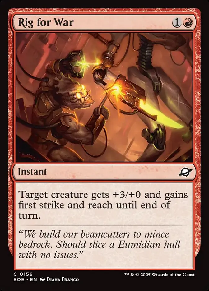 2025 Edge of Eternities Rig for War #156 common card image