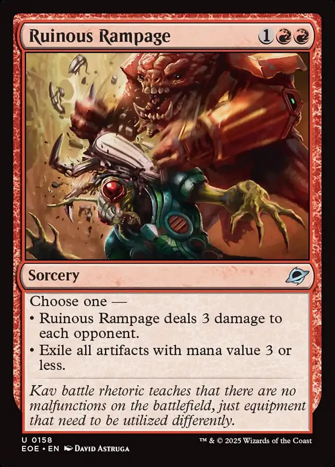 2025 Edge of Eternities Ruinous Rampage #158 uncommon card image