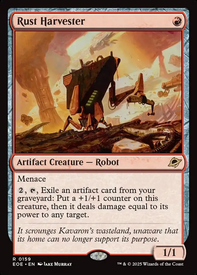 2025 Edge of Eternities Rust Harvester #159 rare card image