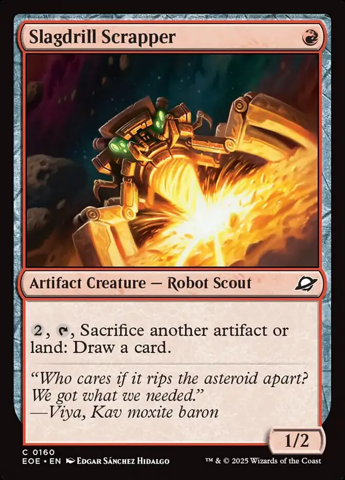 2025 Edge of Eternities Slagdrill Scrapper #160 common card image