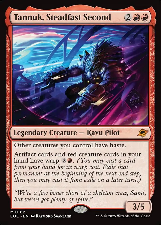 2025 Edge of Eternities Tannuk, Steadfast Second #162 mythic card image