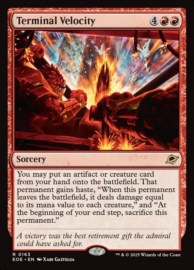 2025 Edge of Eternities Terminal Velocity #163 rare card image