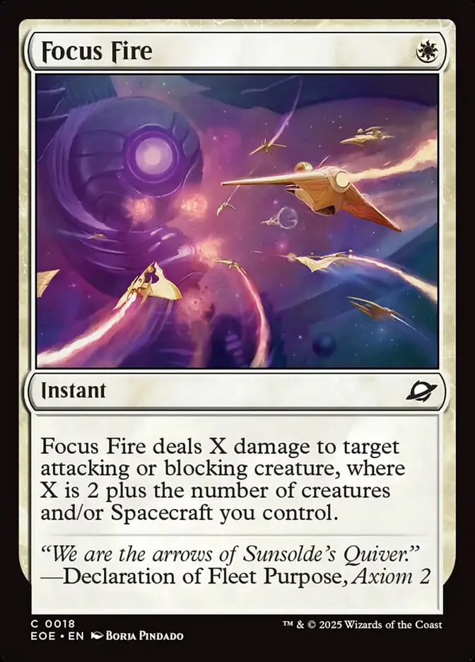 2025 Edge of Eternities Focus Fire common #18 common card image