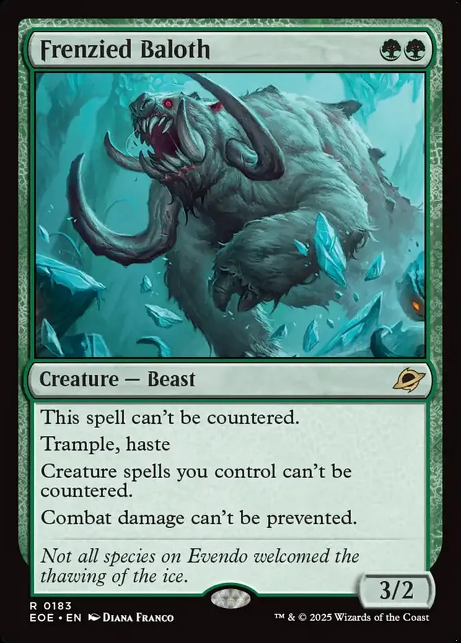 2025 Edge of Eternities Frenzied Baloth #183 rare card image