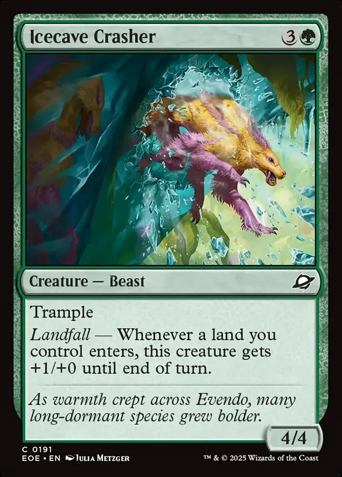 2025 Edge of Eternities Icecave Crasher #191 common card image