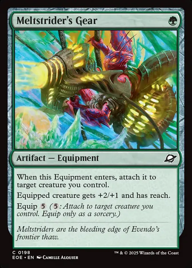 2025 Edge of Eternities Meltstrider's Gear #198 common card image