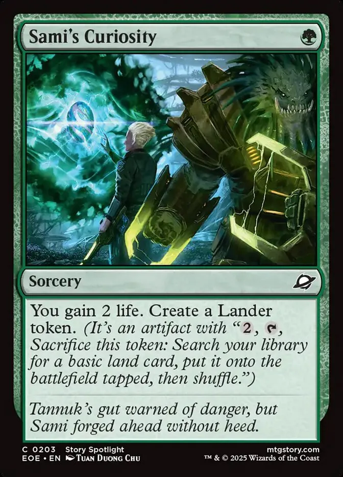 2025 Edge of Eternities Sami's Curiosity #203 common card image